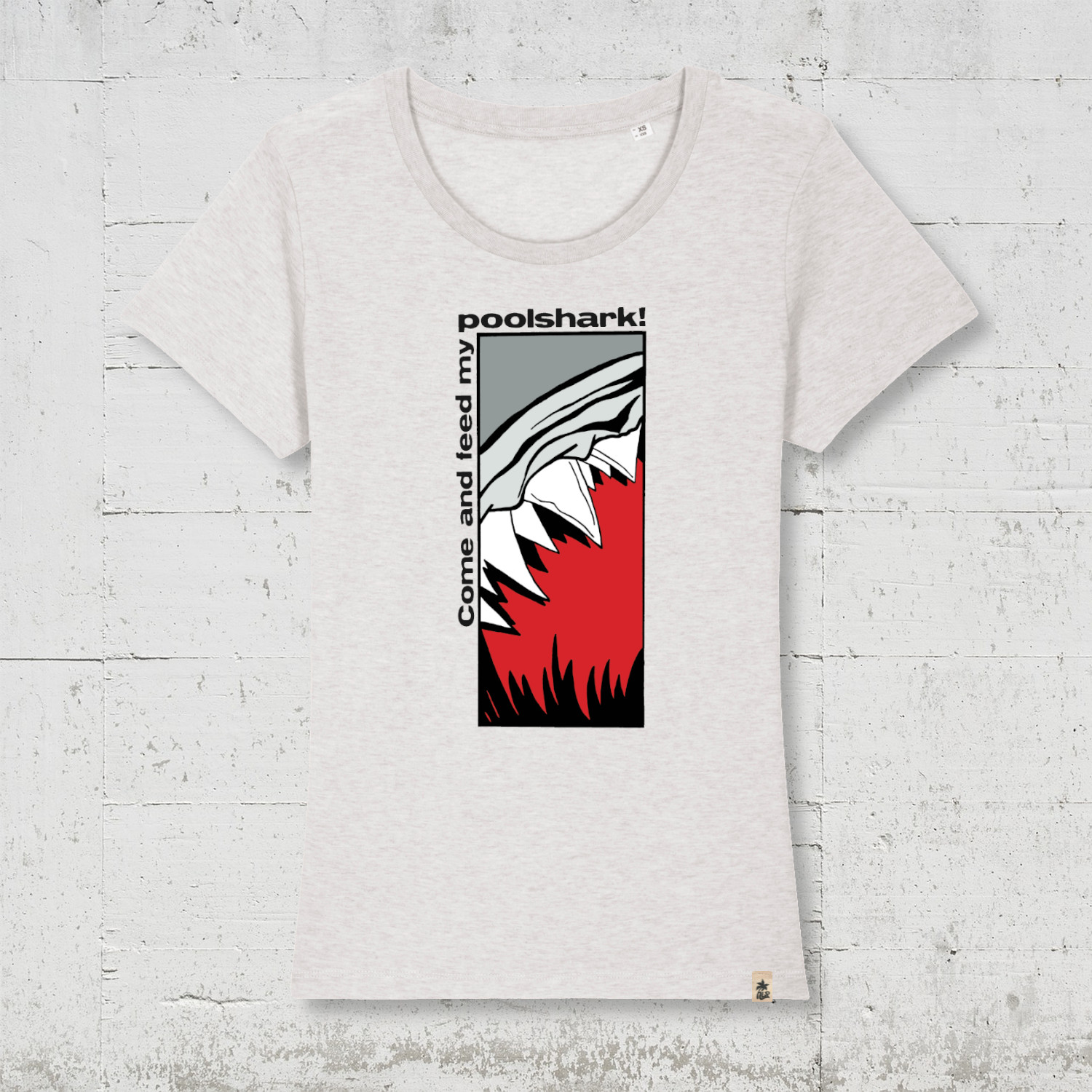 Poolshark  | Bio T-Shirt Women cream heather grey