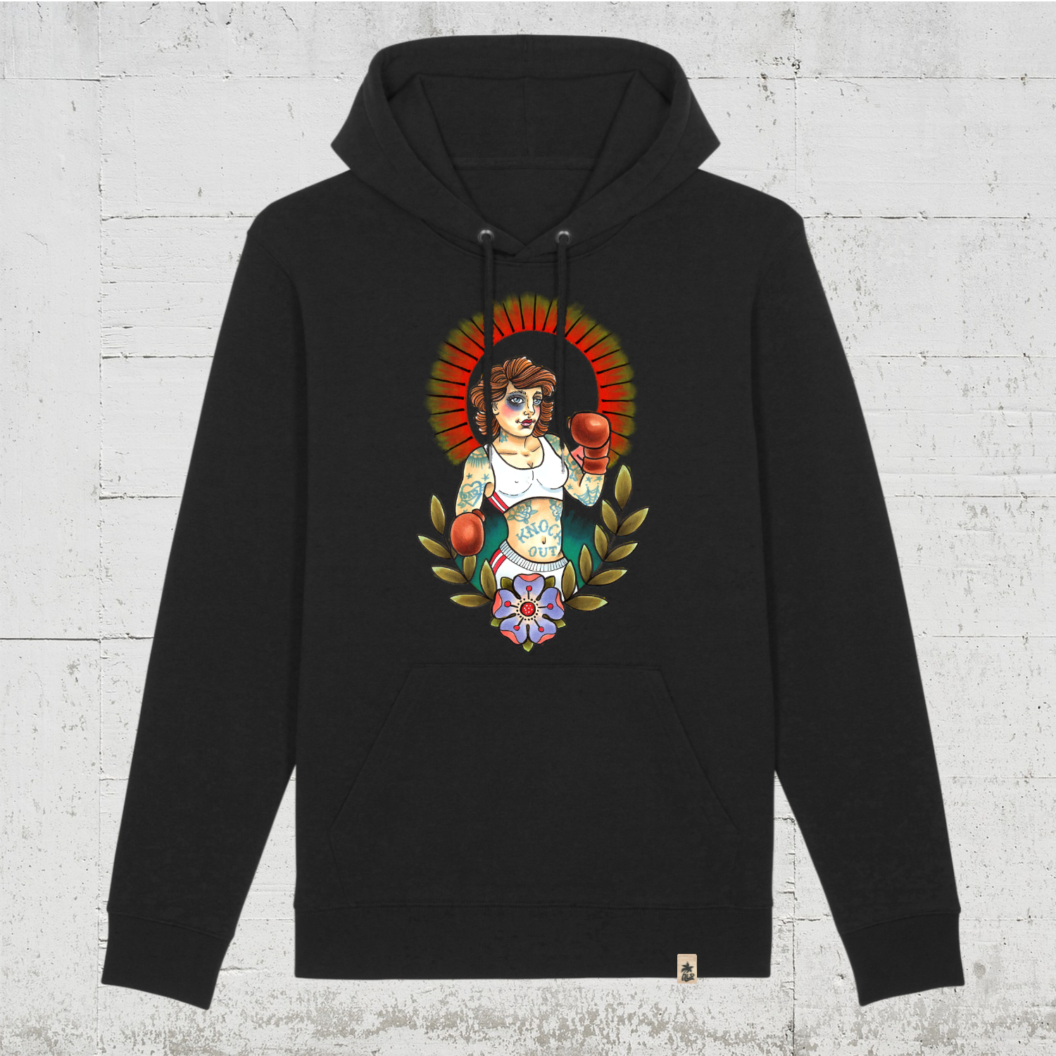 Cutekarin - Knock Out | Bio Hoodie unisex HLP Artists black