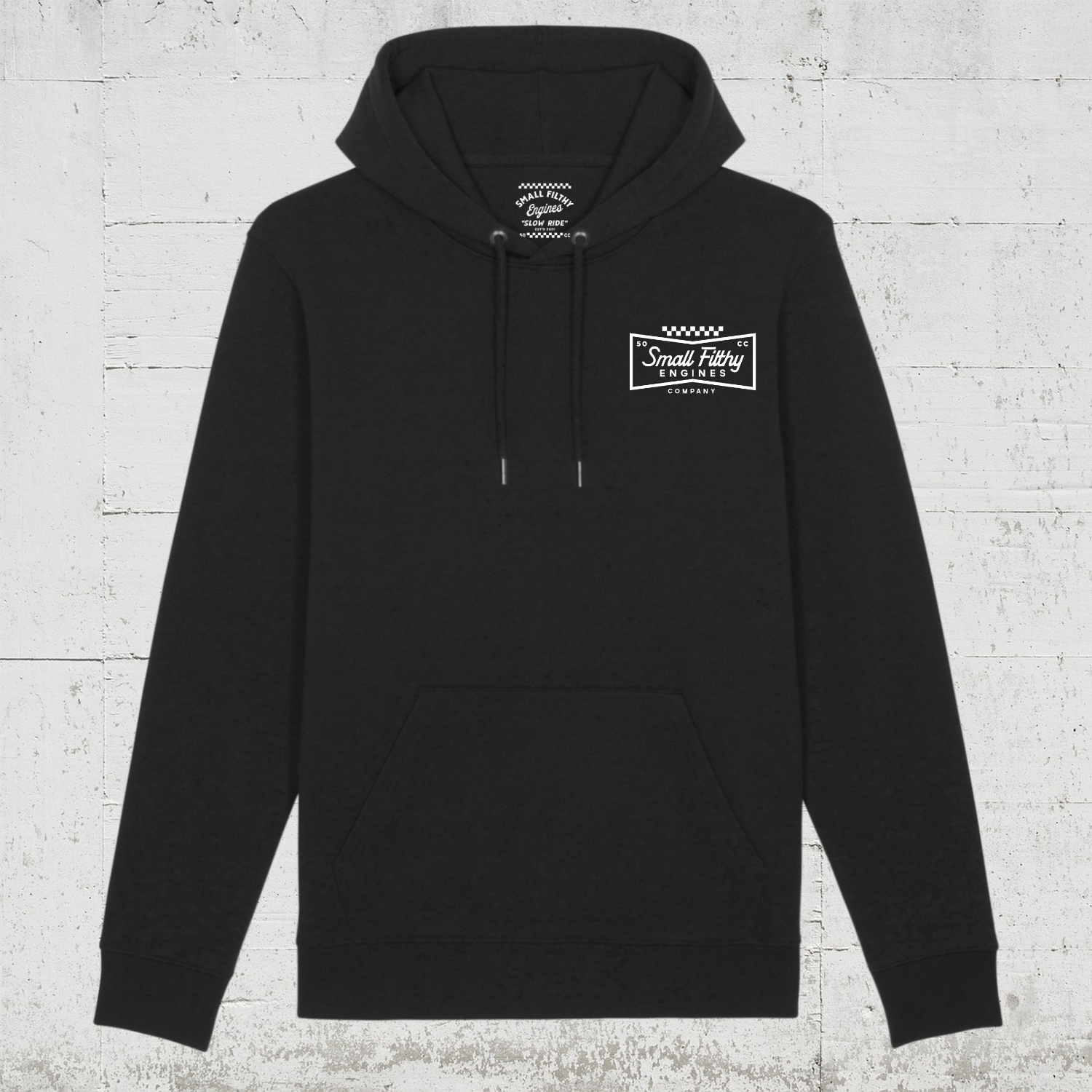 SFE Checker | Bio Hoodie unisex front - black
