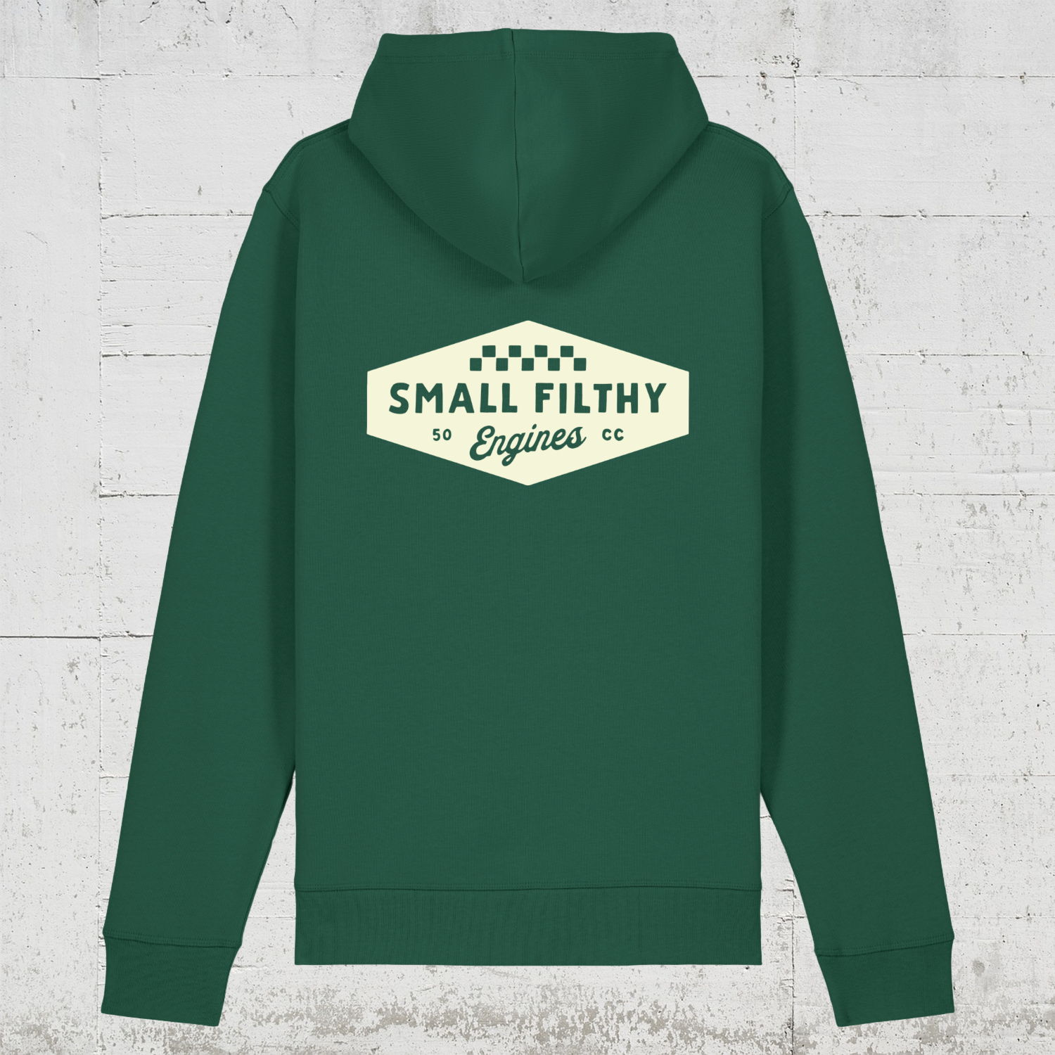 SFE Diamond | HLP Artists Bio Hoodie unisex back - bottle green