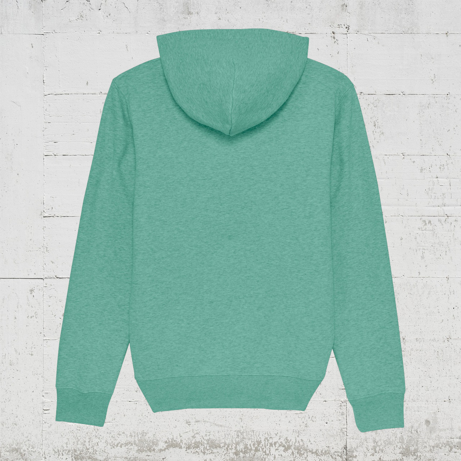 Heliboarder | Bio Hoodie unisex mid heather green back