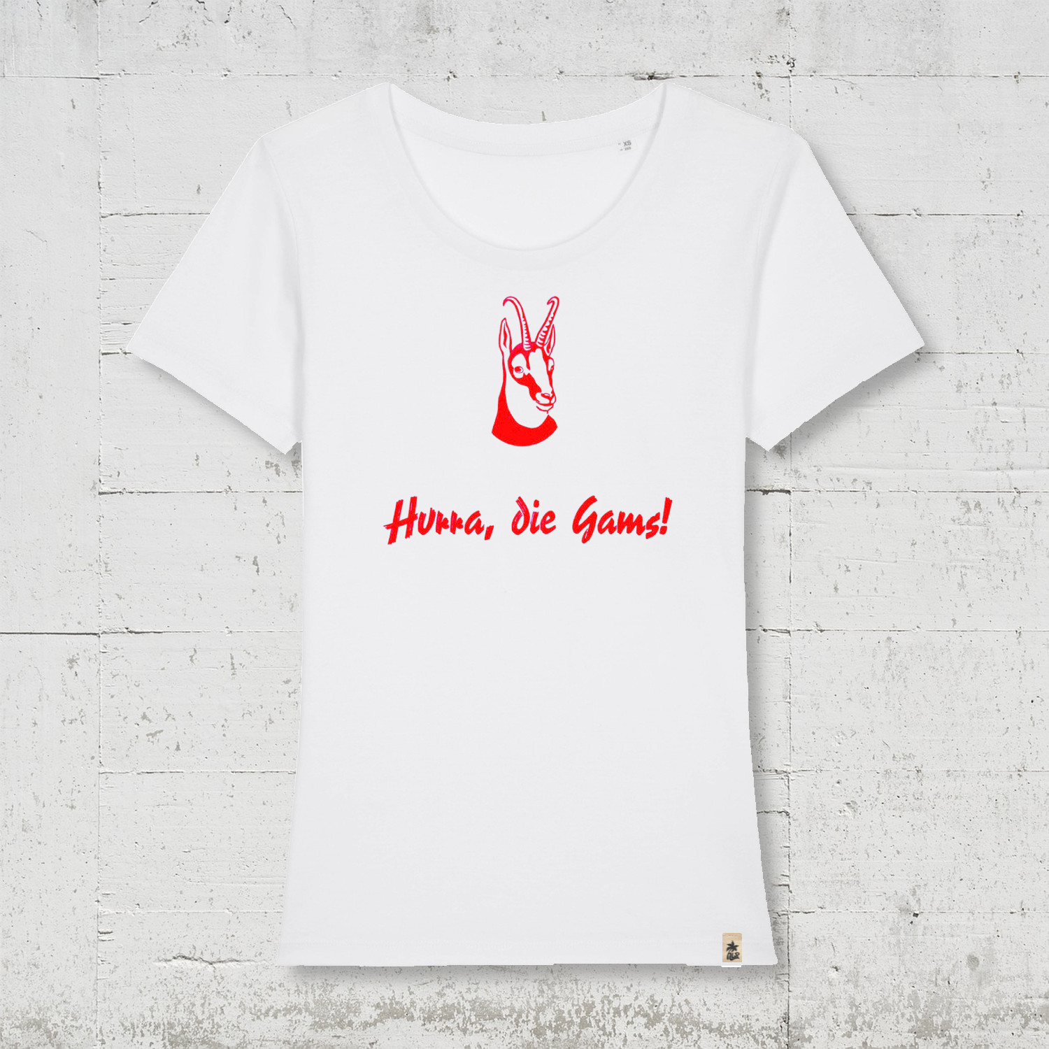 About Paper - Hurra die Gams | Bio T-Shirt Women HLP-Artists white