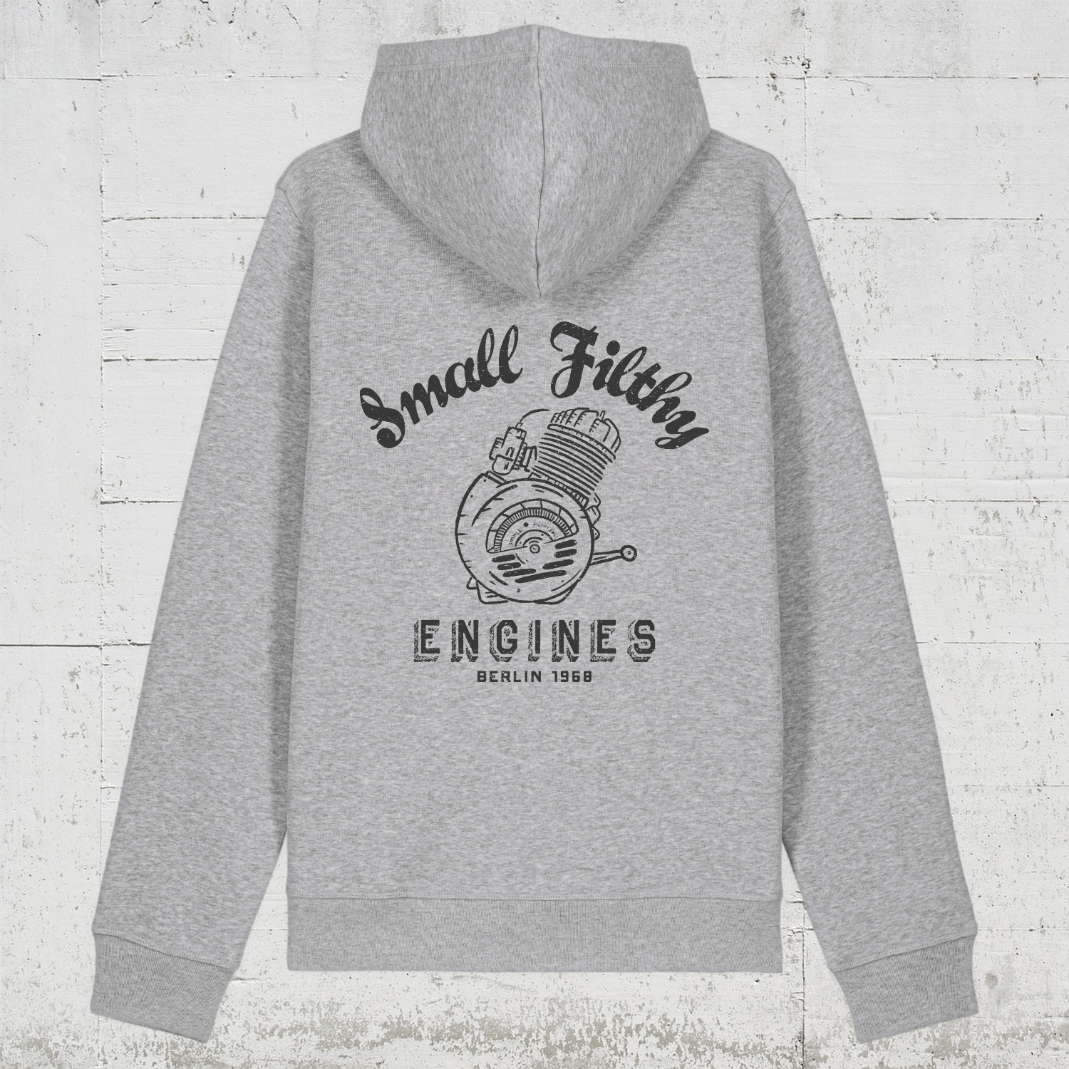 SFE moto76co | HLP Artists Bio Hoodie unisex back - heather grey
