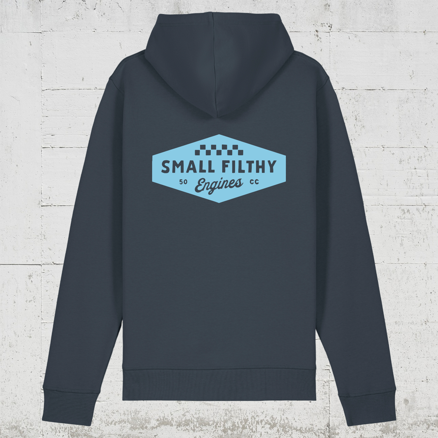 SFE Diamond | HLP Artists Bio Hoodie unisex back - india ink grey