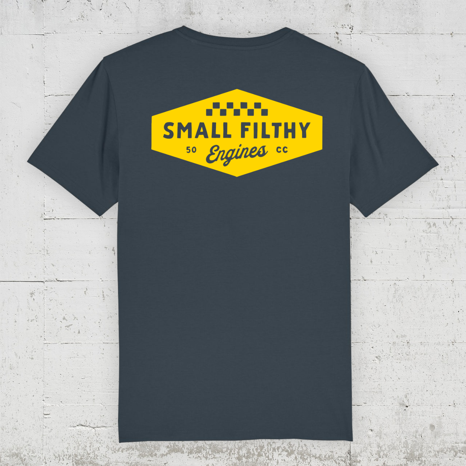 SFE - Logo | HLP Artists Bio T-Shirt Men back - india ink grey