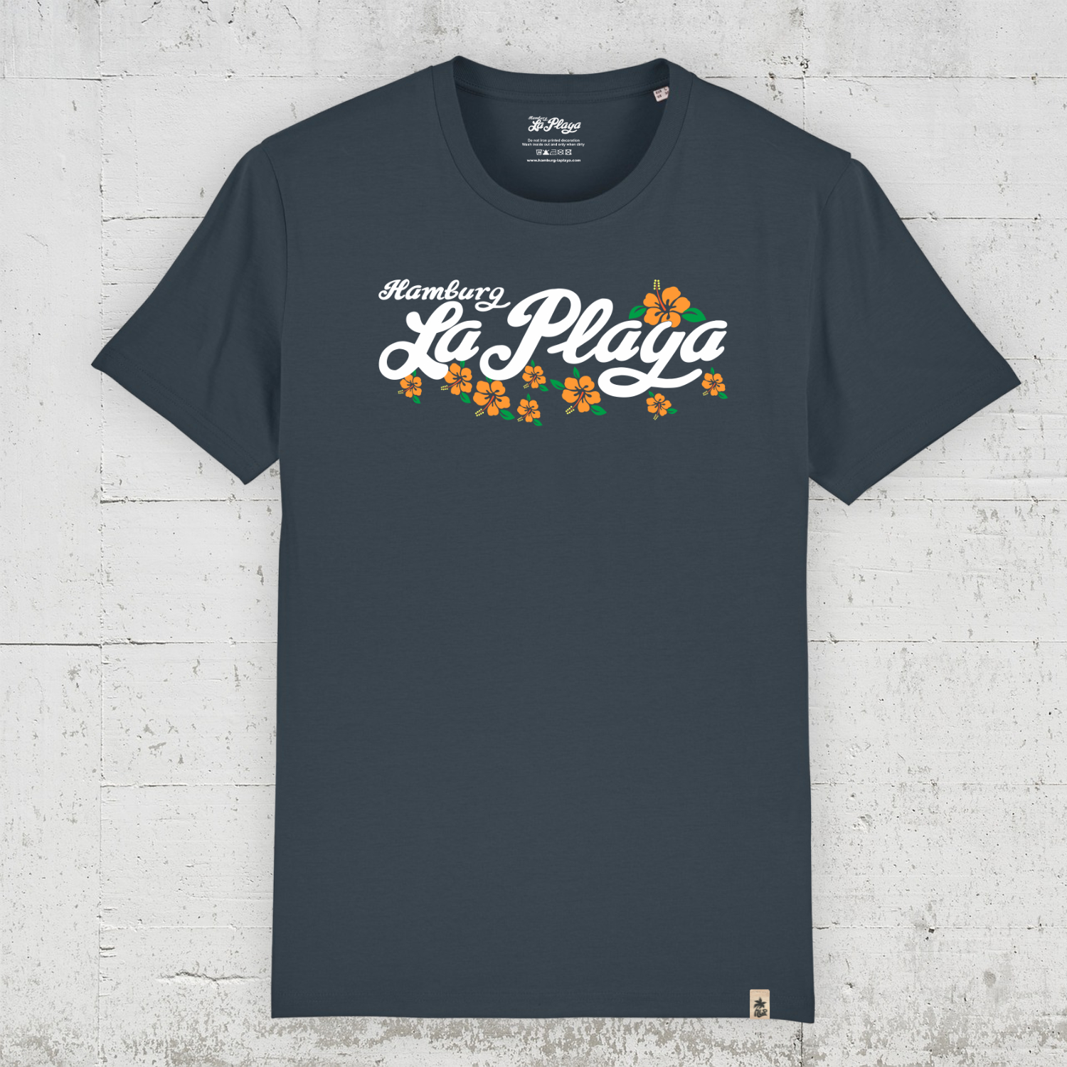 Signature Flower | Bio T-Shirt Men - india ink grey