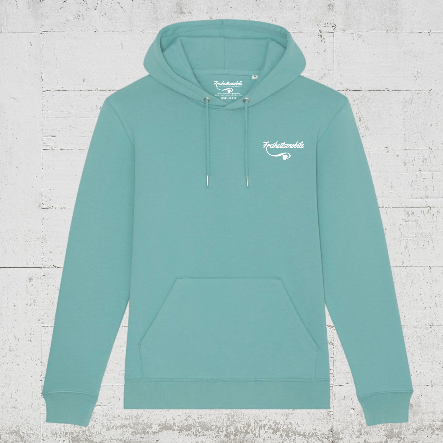 Freiheitsmobile Hit The Road | Hoodie unisex front - teal monstera