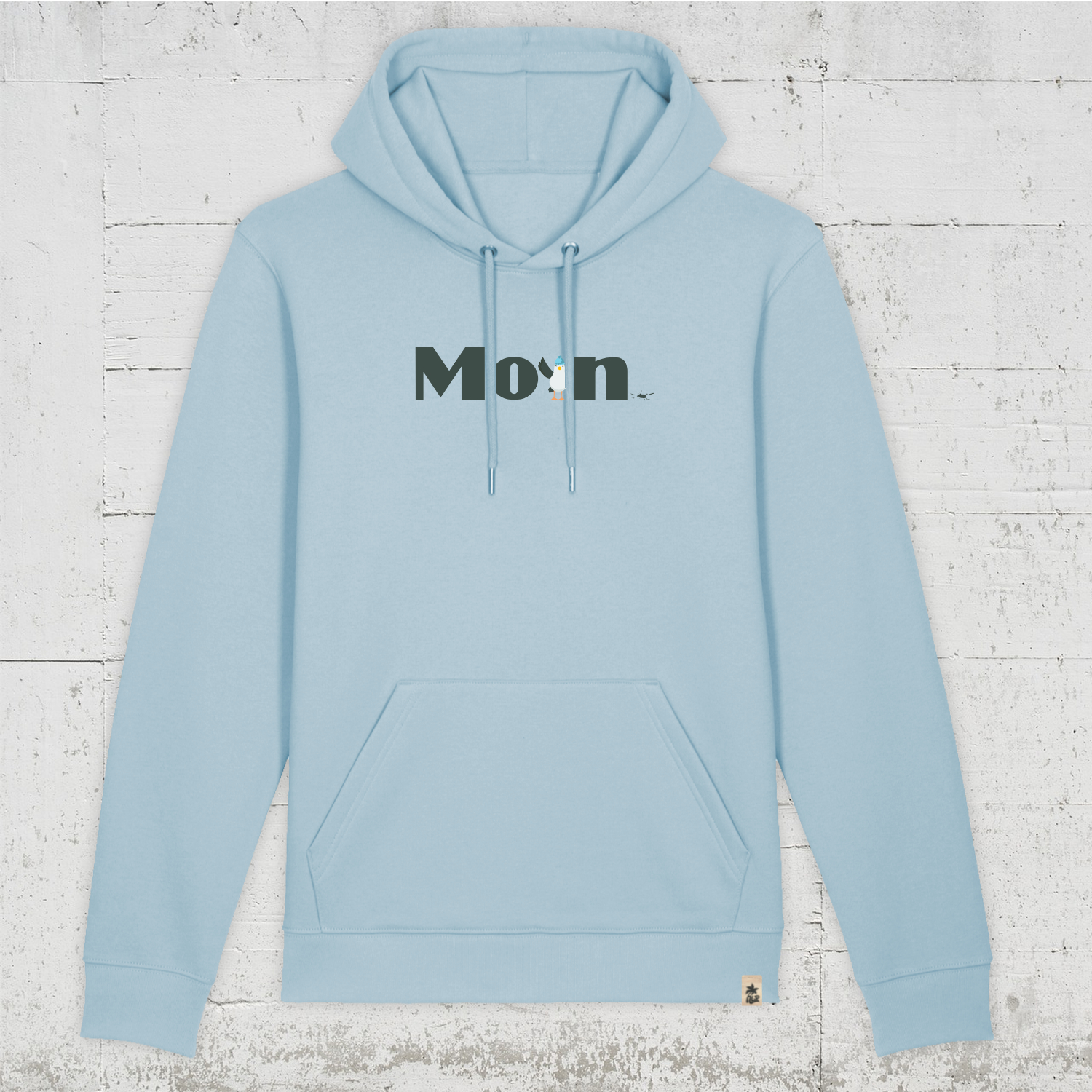 Moin | Bio Hoodie unisex sky blue