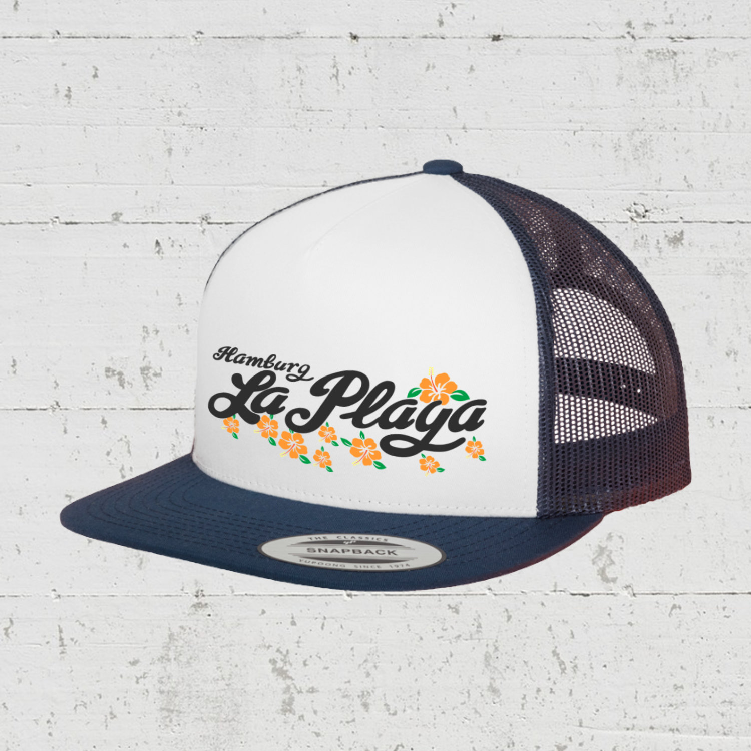 Signature Flower | Trucker Cap - navy white navy