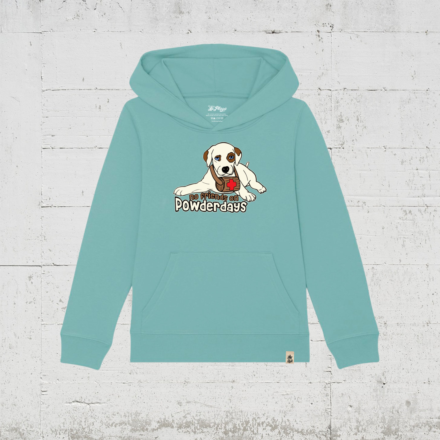 No Friends On Powderdays | Bio Hoodie Kids