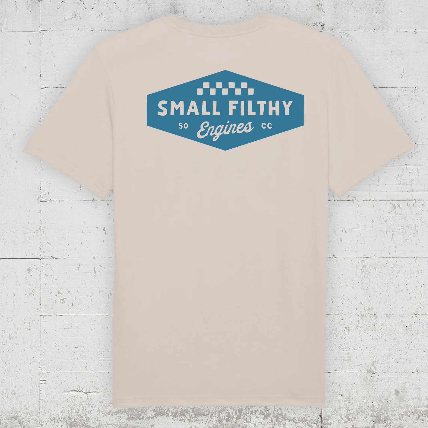 SFE - Logo | HLP Artists Bio T-Shirt Men back - vintage white