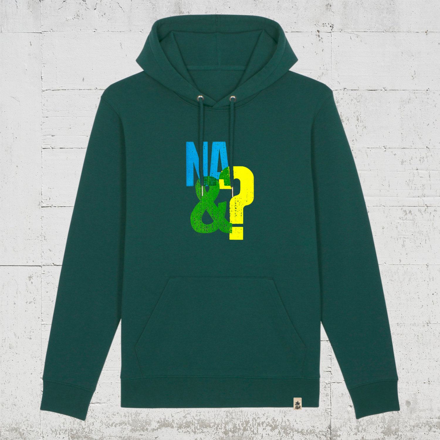About Paper - Na&?  | Bio Hoodie unisex HLP Artists glazed green