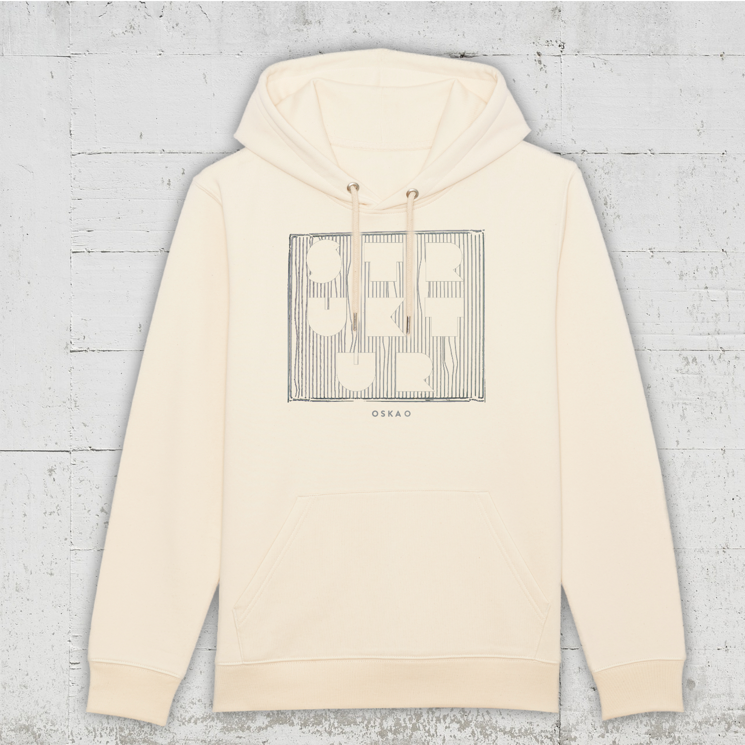 Oska O - Struktur | Bio Hoodie unisex HLP-Artists natural raw