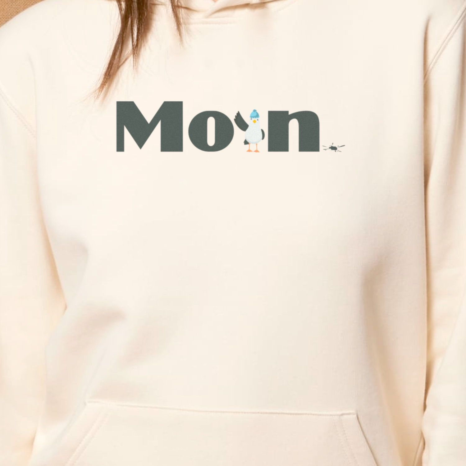 Moin | Bio Hoodie unisex natural raw Logo