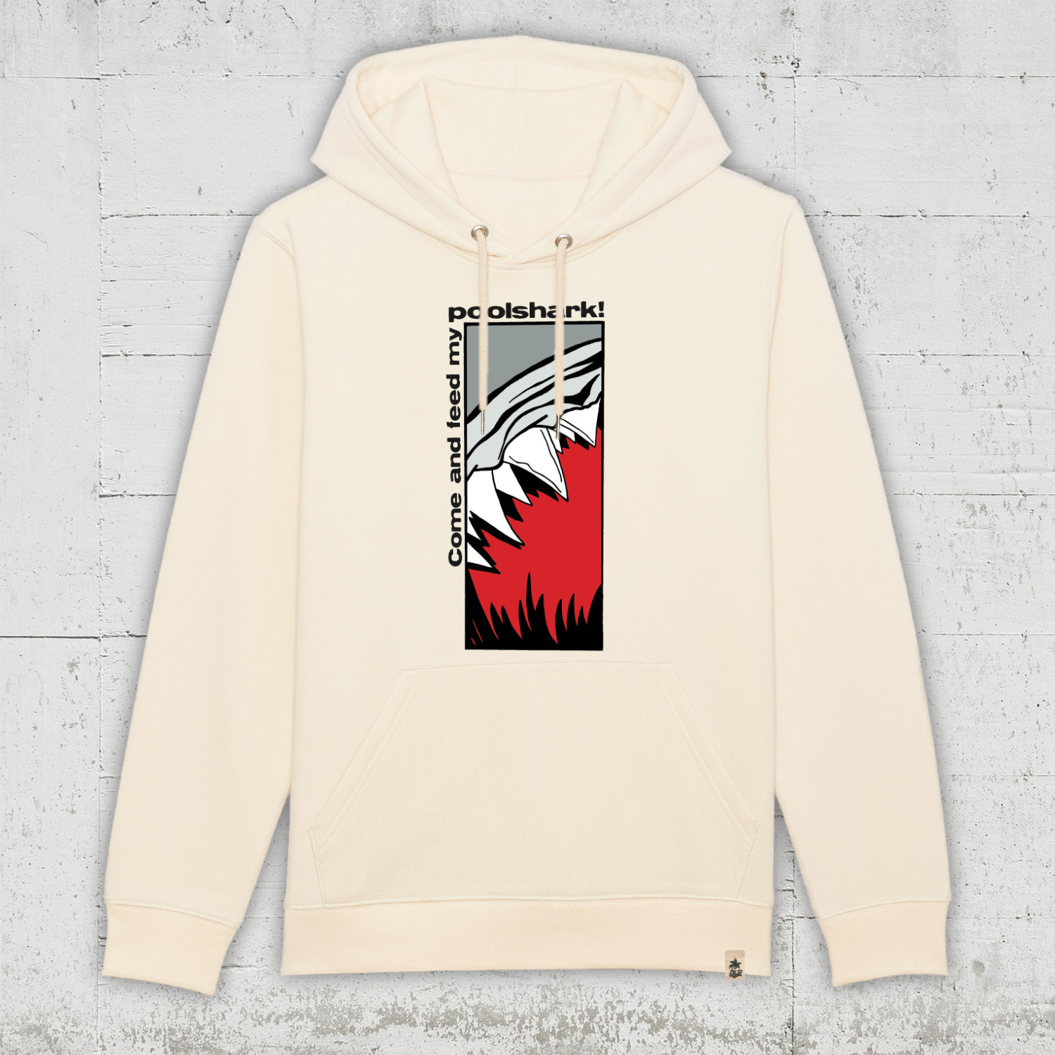 Poolshark | Bio Hoodie unisex natural raw