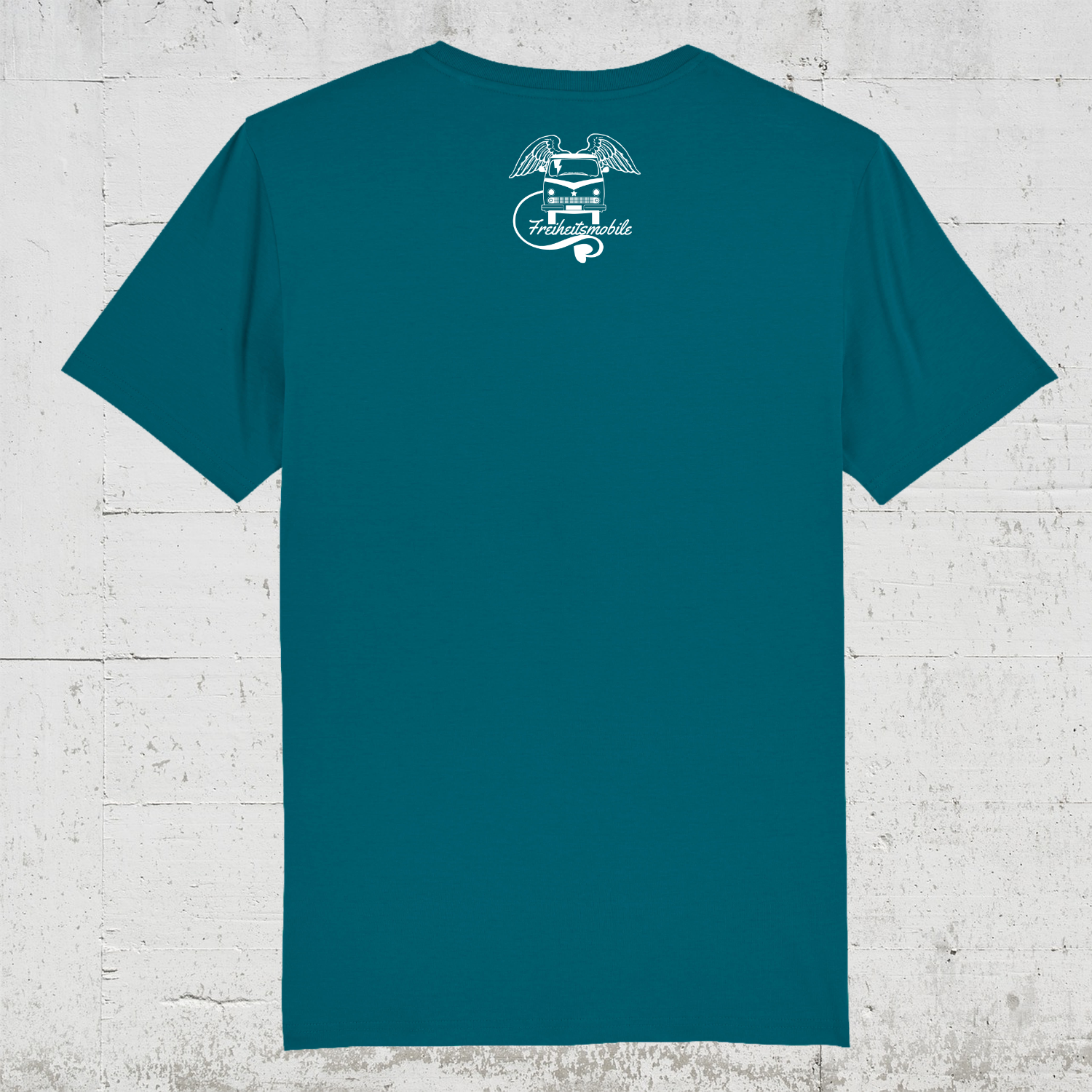 Freiheitsmobile Treffen23 | Bio T-Shirt Men back - ocean depth