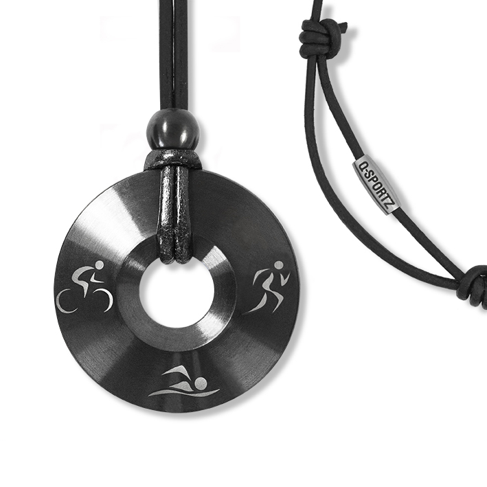 Triathlon runde Amulett-Kette Q-Sportz