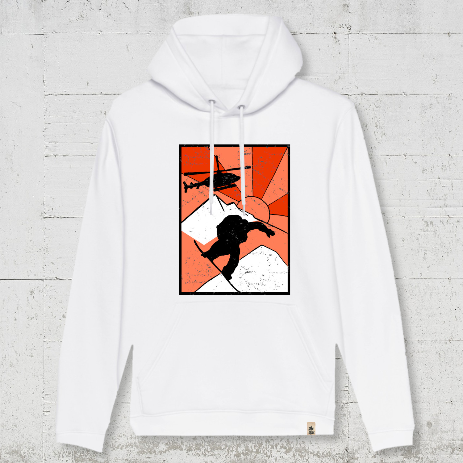 Heliboarder | Bio Hoodie unisex white