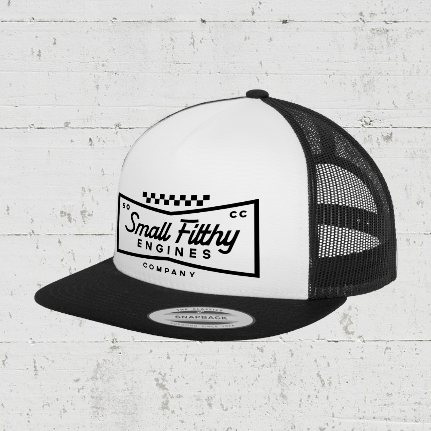SFE Diamond Logo | Trucker Cap front - black wihte black