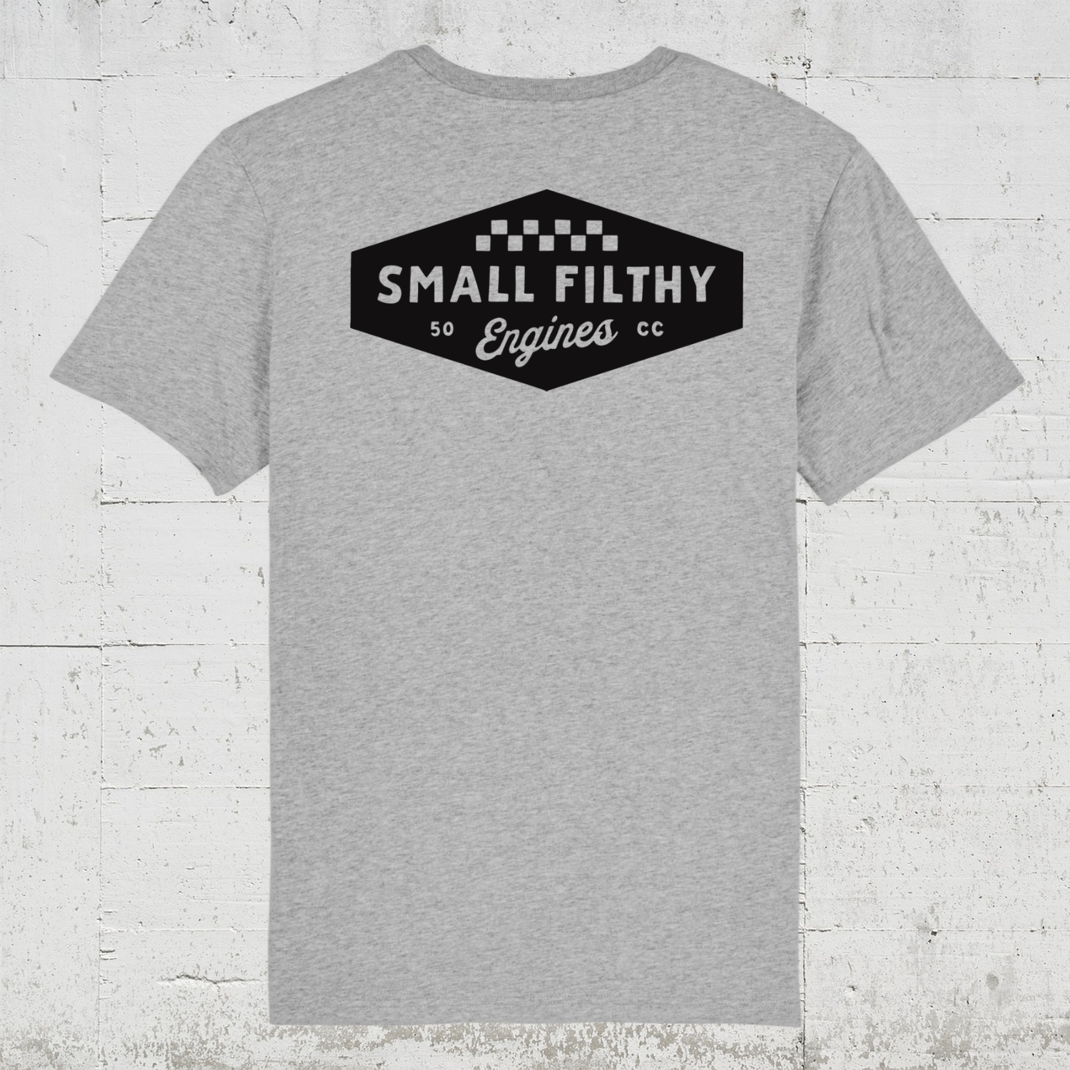SFE - Logo | HLP Artists Bio T-Shirt Men back - heather grey