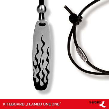 Kiteboard 2 Flamed One.One Kite-Kette Q-Sportz